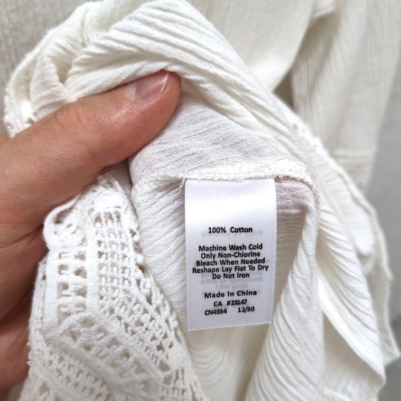 NWT Talbots white Shift Dress womens plus size 3X new crochet cotton - Picture 9 of 14